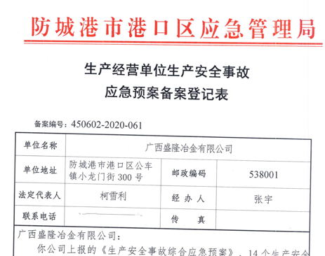 333体育平台登录官网(中国)官方网站应急预案备案表公示